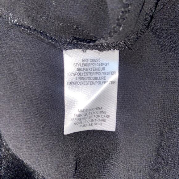 DR2 Black Blouse Women Medium Petite Sheer Long Sleeves With Tank NWT * - Picture 3 of 4